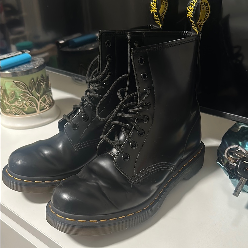 Dr. Martens Black Leather Boots